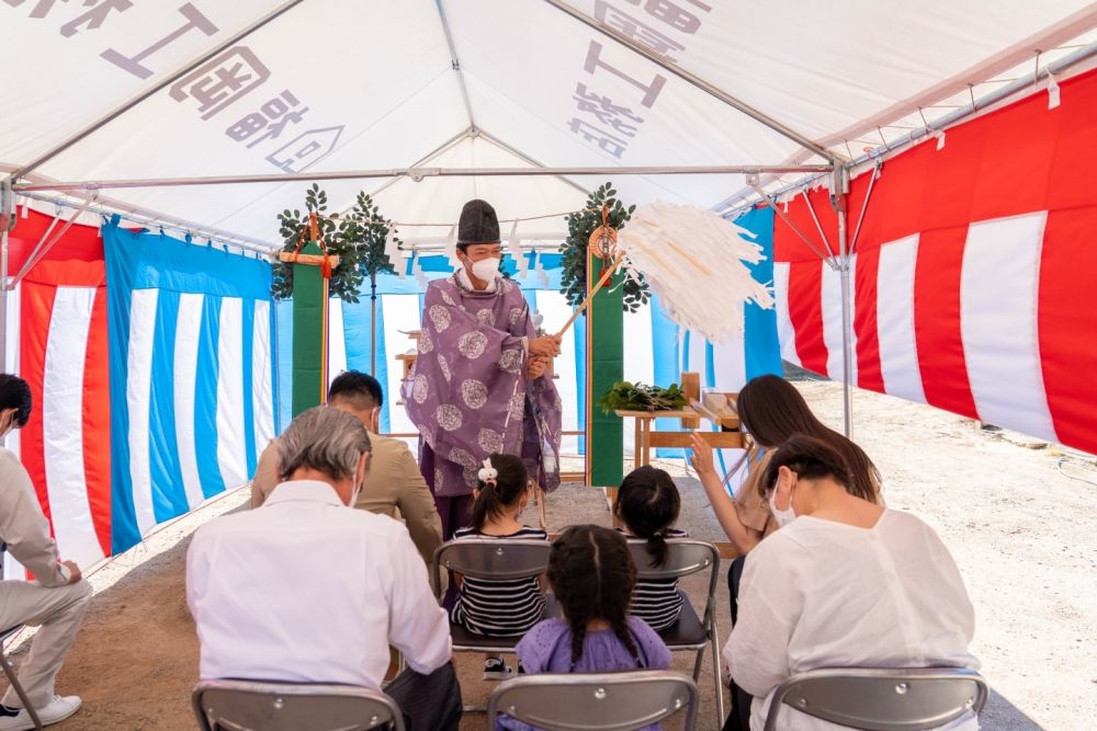 福岡市早良区小田部02　注文住宅建築現場リポート①　～地鎮祭～