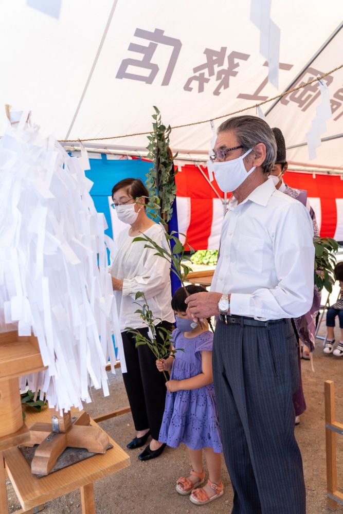 福岡市早良区小田部02　注文住宅建築現場リポート①　～地鎮祭～