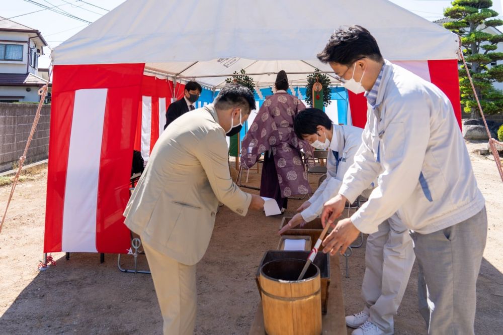 福岡市早良区小田部02　注文住宅建築現場リポート①　～地鎮祭～