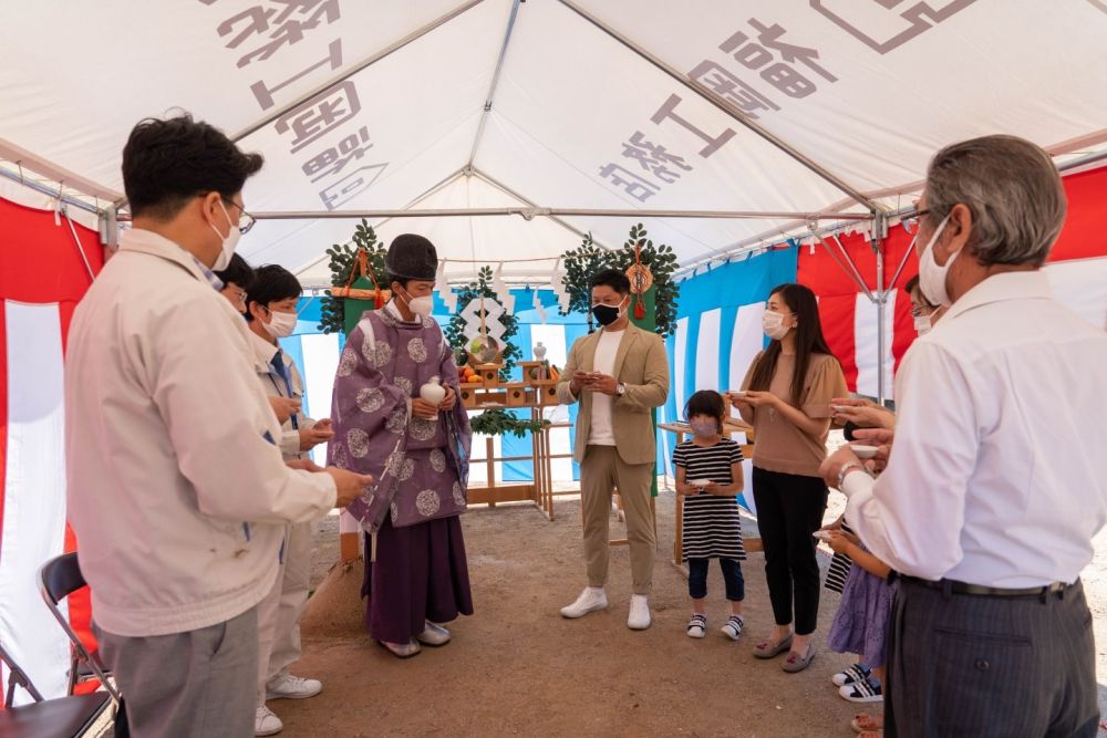 福岡市早良区小田部02　注文住宅建築現場リポート①　～地鎮祭～