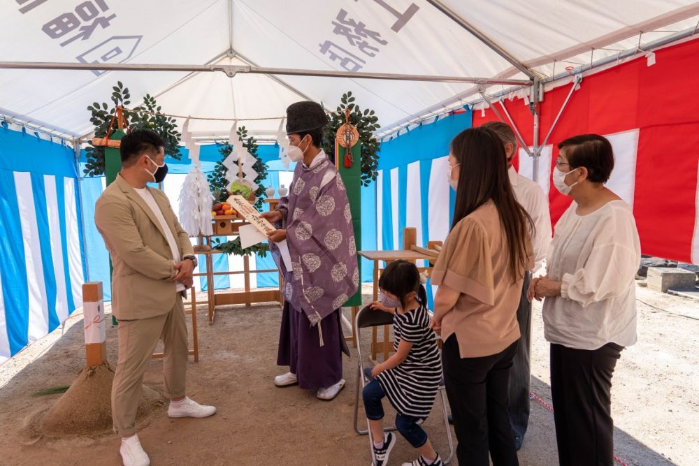 福岡市早良区小田部02　注文住宅建築現場リポート①　～地鎮祭～