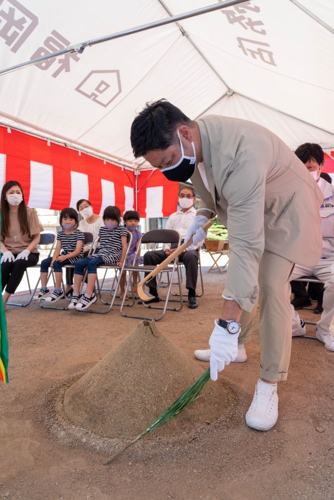 「福岡市早良区小田部02」注文住宅現場リポート①【地鎮祭】