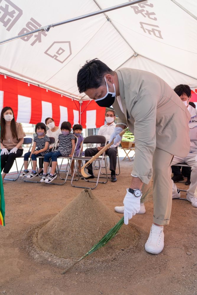 福岡市早良区小田部02　注文住宅建築現場リポート①　～地鎮祭～