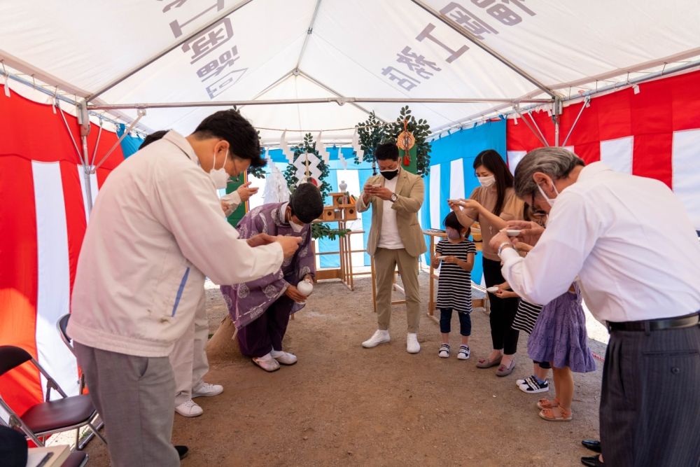 福岡市早良区小田部02　注文住宅建築現場リポート①　～地鎮祭～