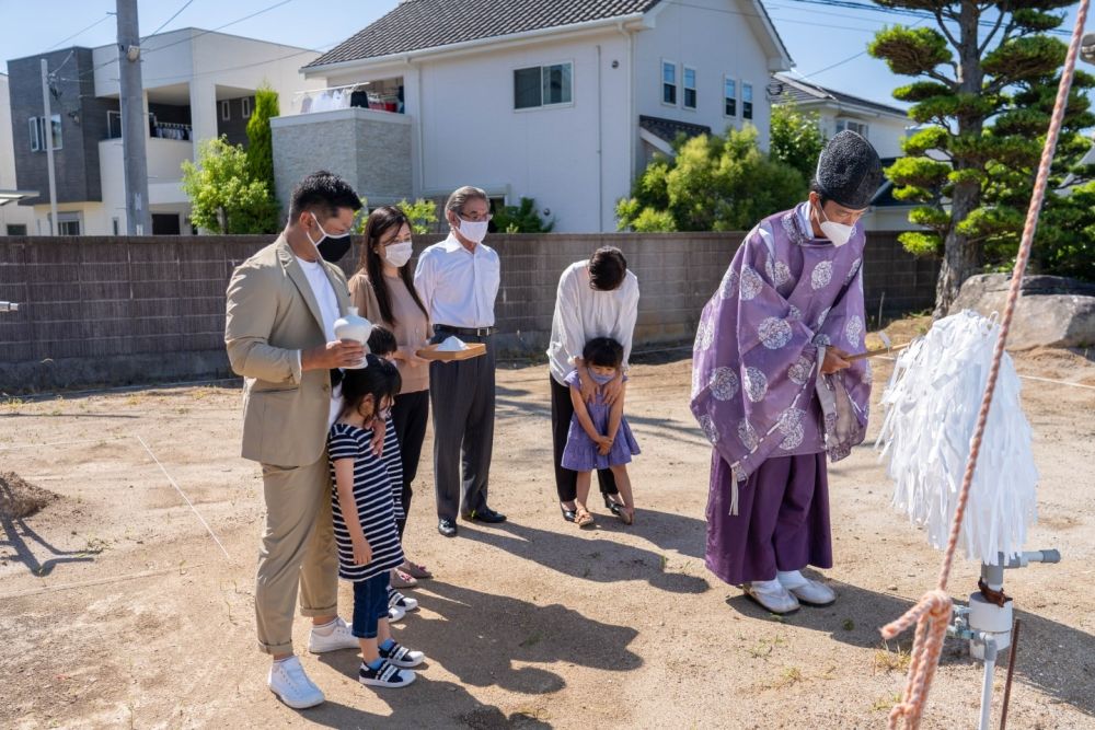 「福岡市早良区小田部02」注文住宅現場リポート①【地鎮祭】
