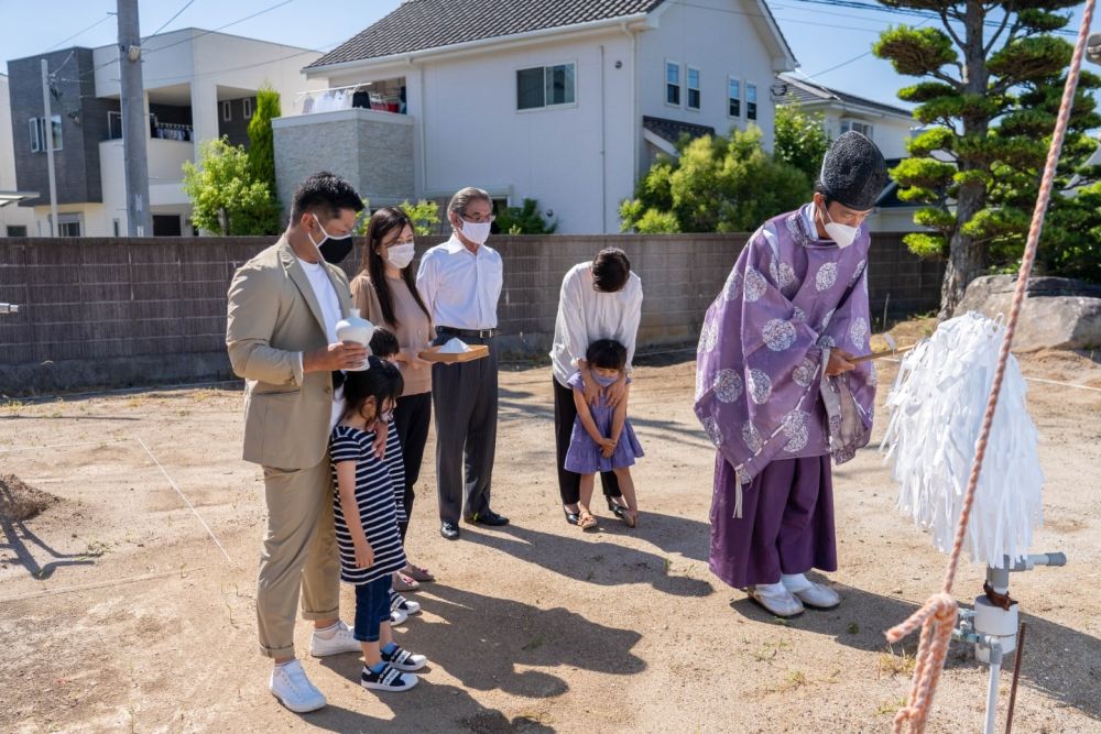 福岡市早良区小田部02　注文住宅建築現場リポート①　～地鎮祭～