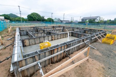 福岡県糟屋郡粕屋町03　注文住宅建築現場リポート④　～基礎工事・立ち上がりコンクリート～