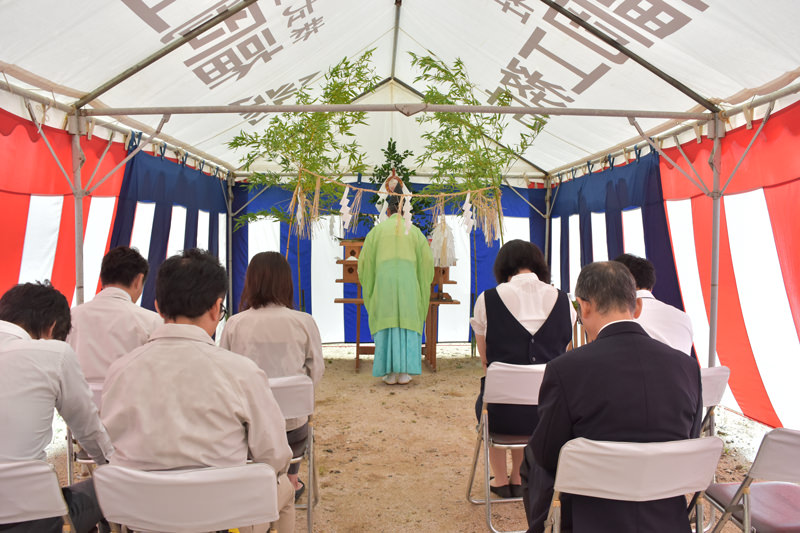 福岡市早良区02　注文住宅建築現場リポート①　～地鎮祭～