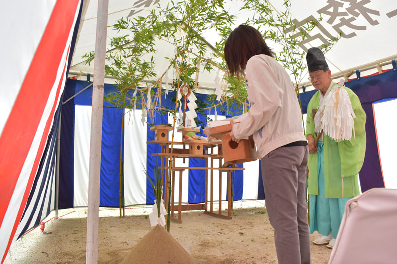 福岡市早良区02　注文住宅建築現場リポート①　～地鎮祭～