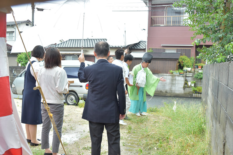 福岡市早良区02　注文住宅建築現場リポート①　～地鎮祭～