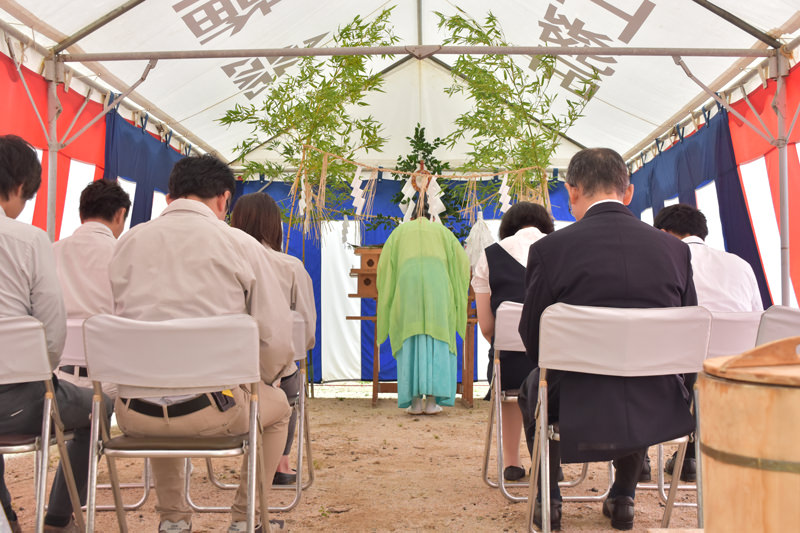 福岡市早良区02　注文住宅建築現場リポート①　～地鎮祭～