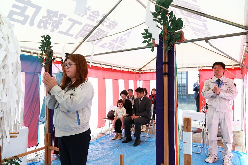 福岡市城南区南片江03　注文住宅建築現場リポート①　～地鎮祭～