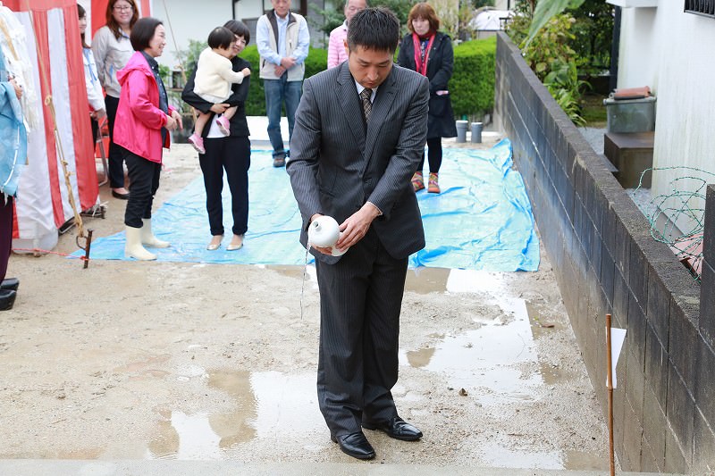 福岡市城南区南片江03　注文住宅建築現場リポート①　～地鎮祭～