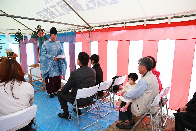 福岡市城南区南片江03　注文住宅建築現場リポート①　～地鎮祭～