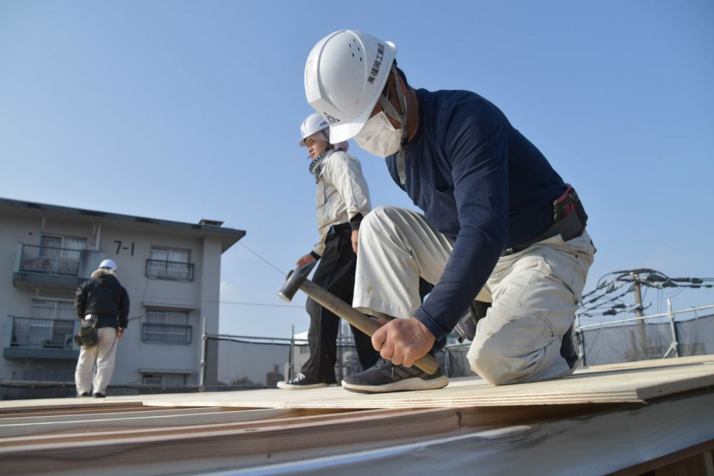 福岡市南区市崎01 注文住宅建築現場リポート③　～祝・上棟式2日目～