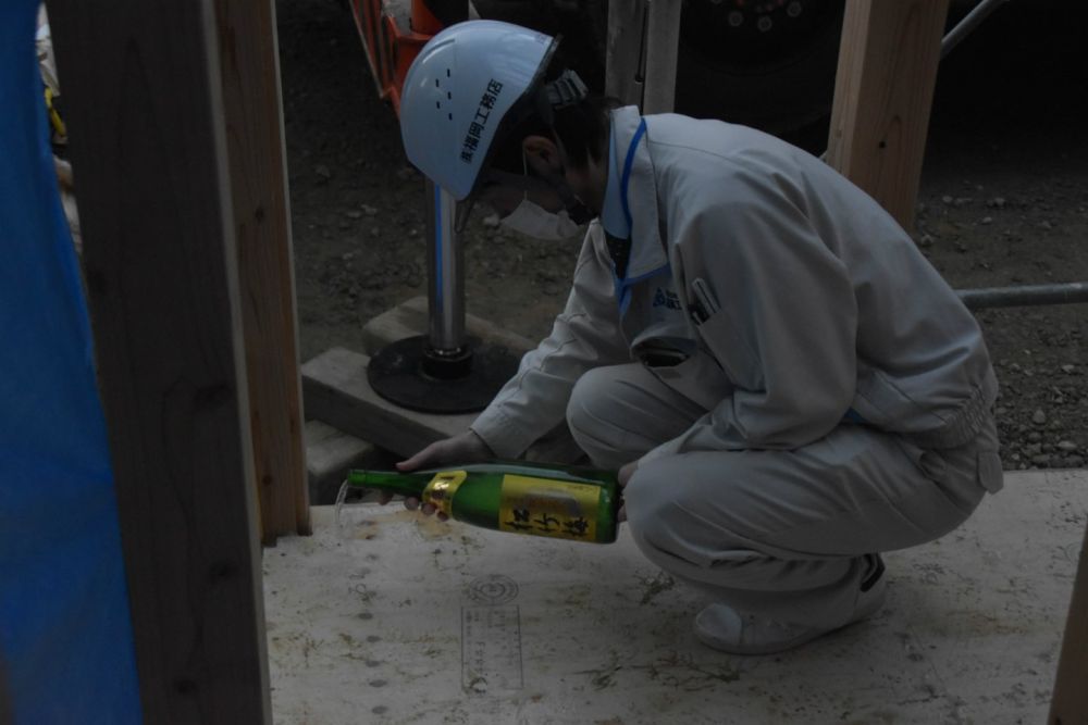 「福岡市南区市崎01」注文住宅現場リポート③【上棟式】