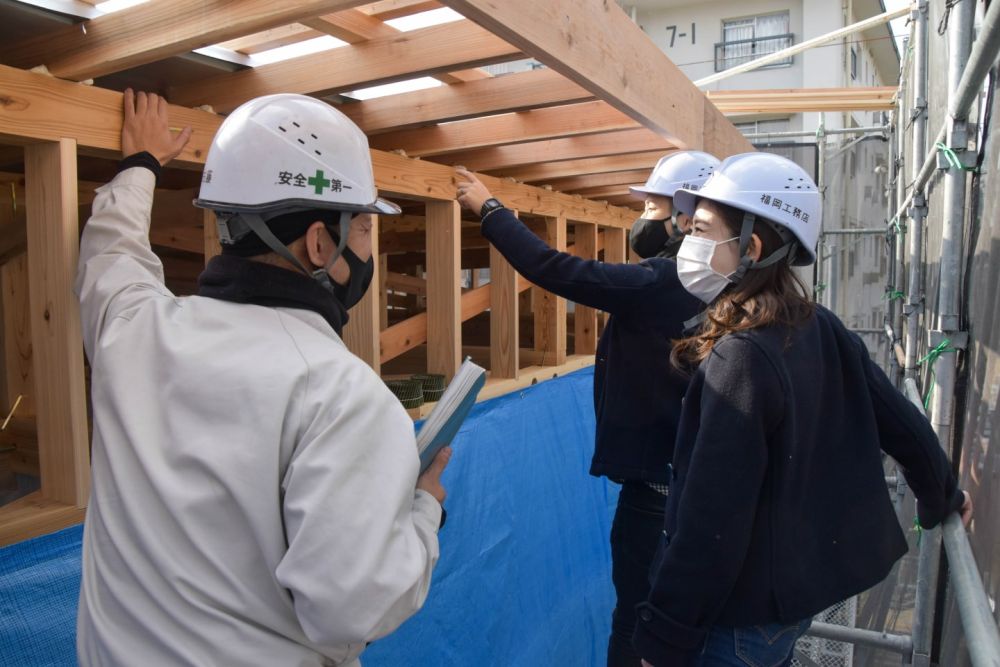 福岡市南区市崎01 注文住宅建築現場リポート③　～祝・上棟式2日目～