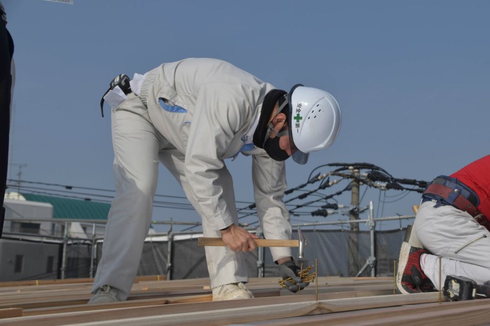 福岡市南区市崎01 注文住宅建築現場リポート③　～祝・上棟式2日目～