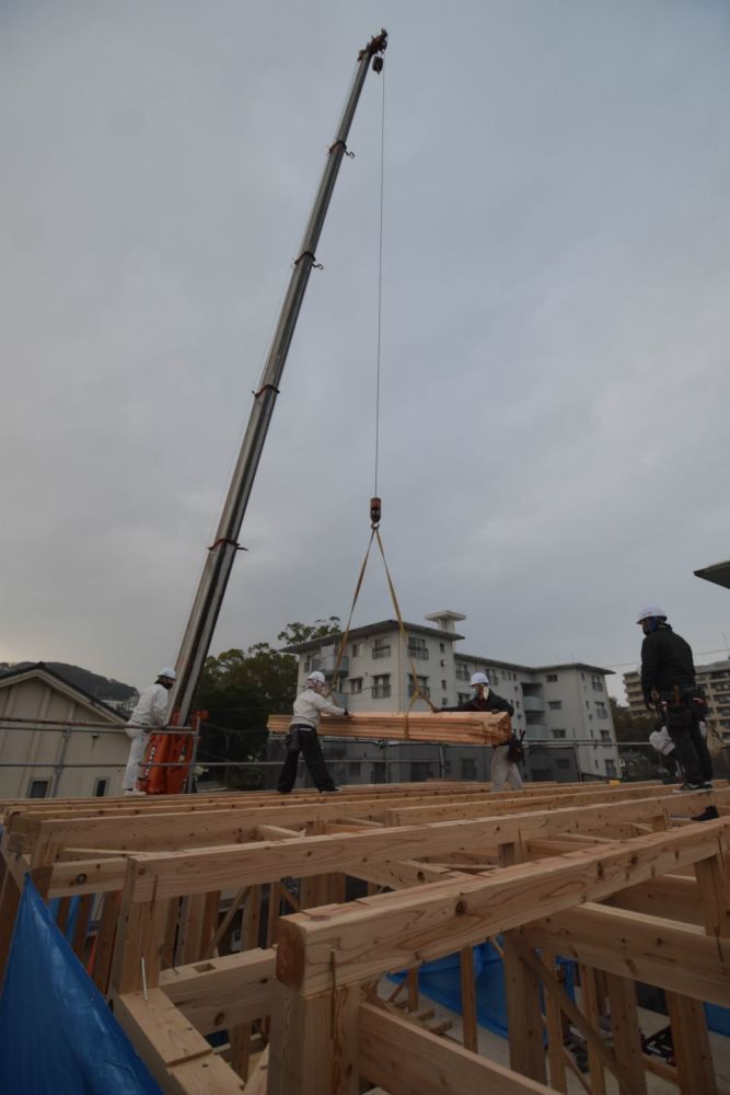 福岡市南区市崎01 注文住宅建築現場リポート③　～祝・上棟式2日目～