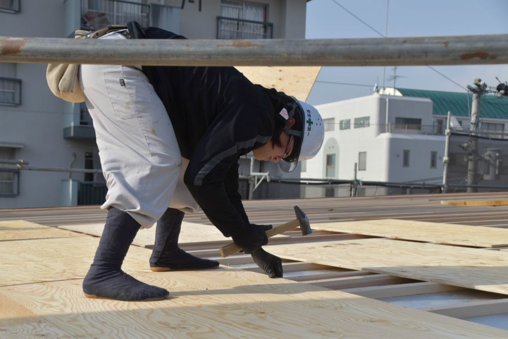 福岡市南区市崎01 注文住宅建築現場リポート③　～祝・上棟式2日目～