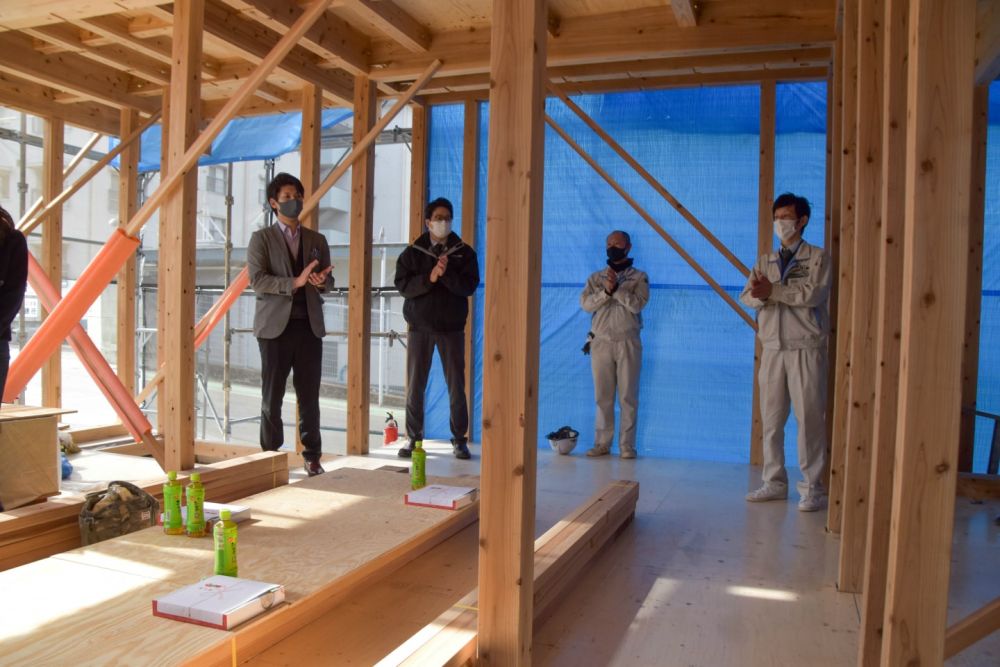 「福岡市南区市崎01」注文住宅現場リポート③【上棟式】