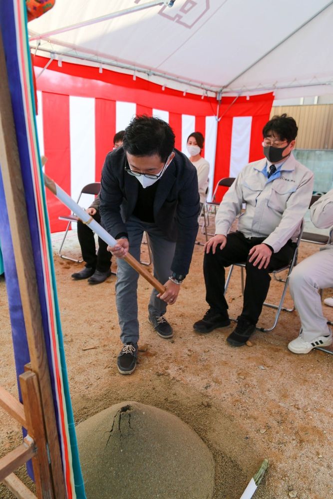 福岡市早良区06　注文住宅建築現場リポート①　～地鎮祭～