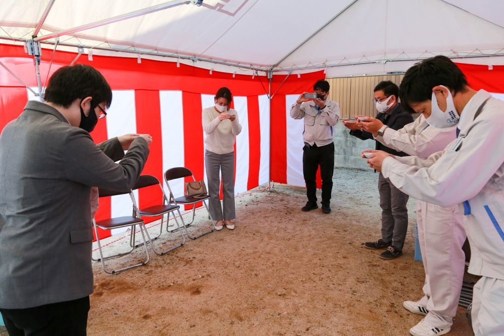 福岡市早良区06　注文住宅建築現場リポート①　～地鎮祭～