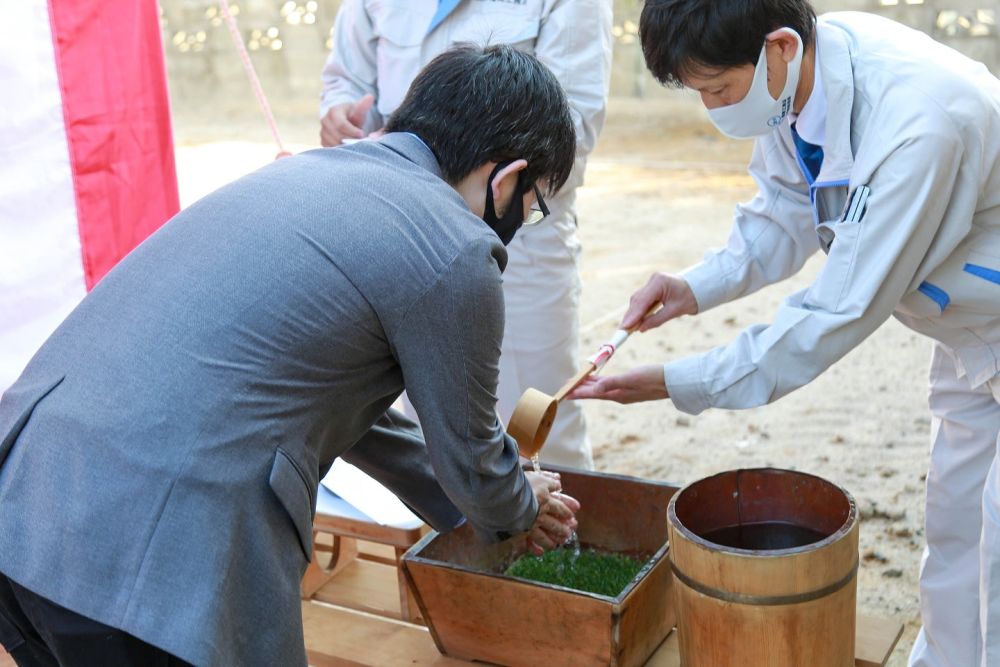 福岡市早良区06　注文住宅建築現場リポート①　～地鎮祭～