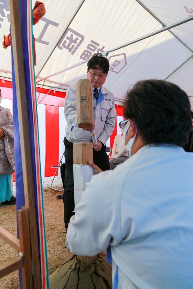 福岡市早良区06　注文住宅建築現場リポート①　～地鎮祭～