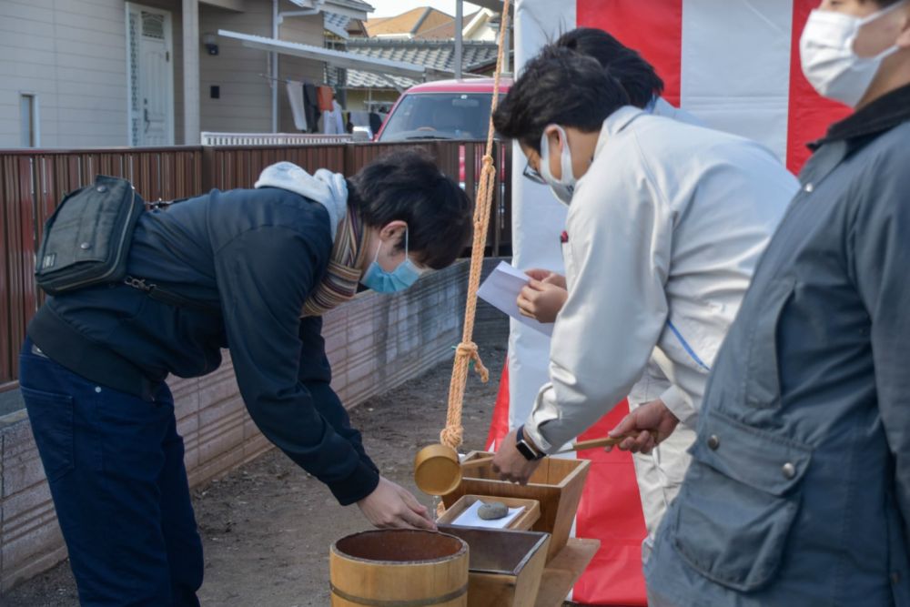 福岡県糸島市04　注文住宅建築現場リポート①　～地鎮祭～