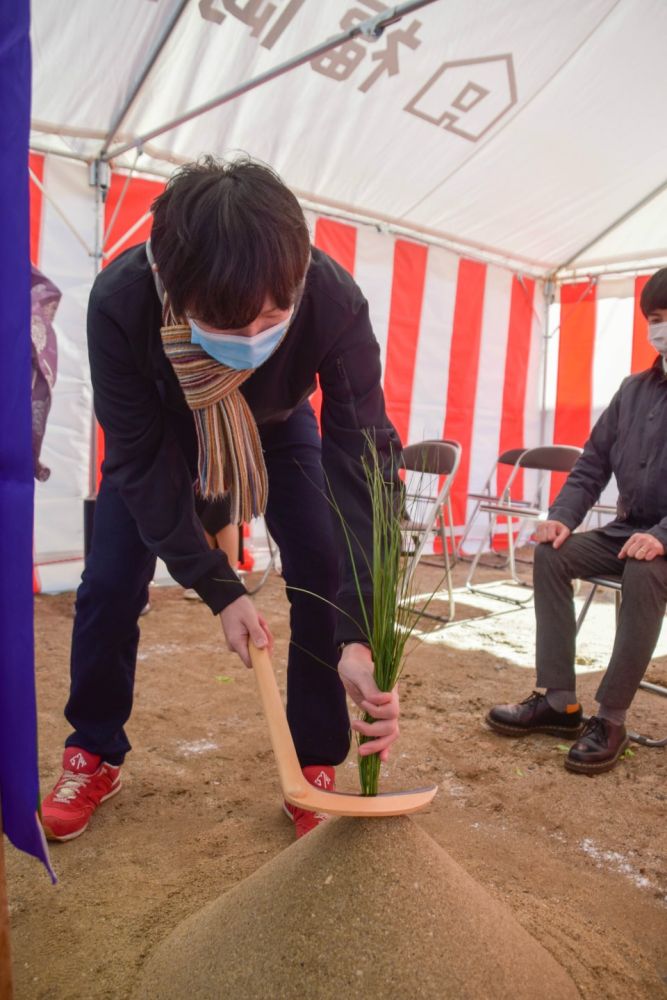 福岡県糸島市04　注文住宅建築現場リポート①　～地鎮祭～