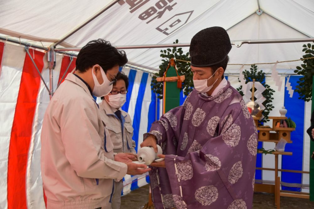 福岡県糸島市04　注文住宅建築現場リポート①　～地鎮祭～