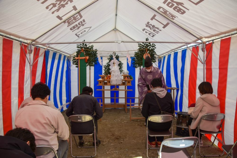 福岡県糸島市04　注文住宅建築現場リポート①　～地鎮祭～