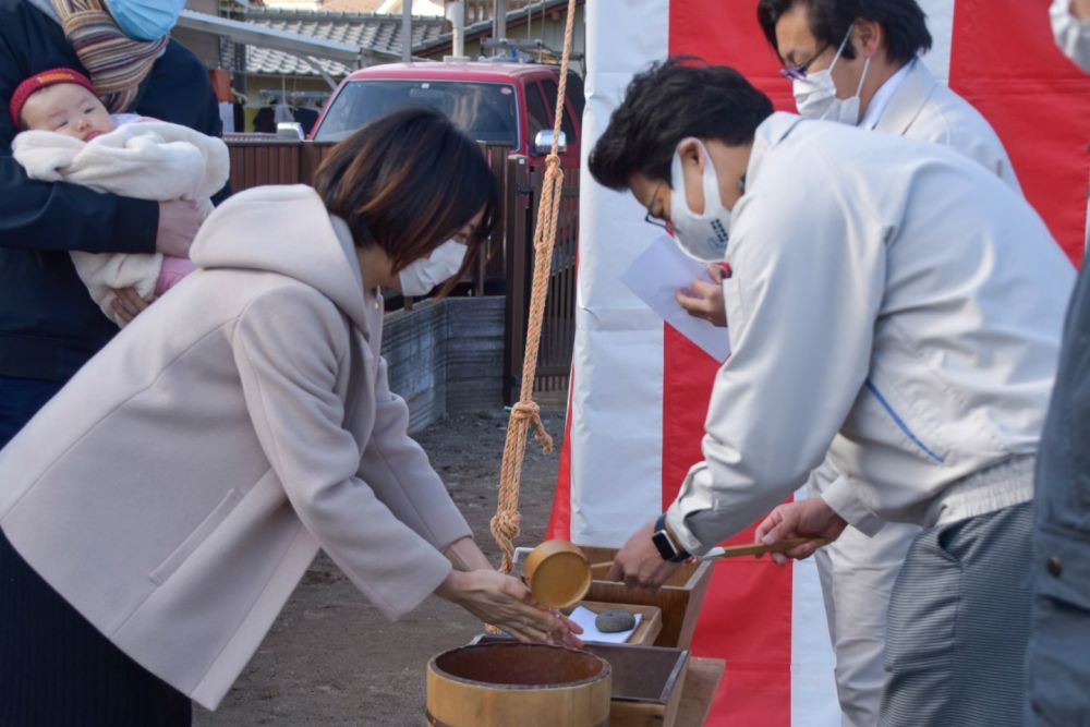 福岡県糸島市04　注文住宅建築現場リポート①　～地鎮祭～