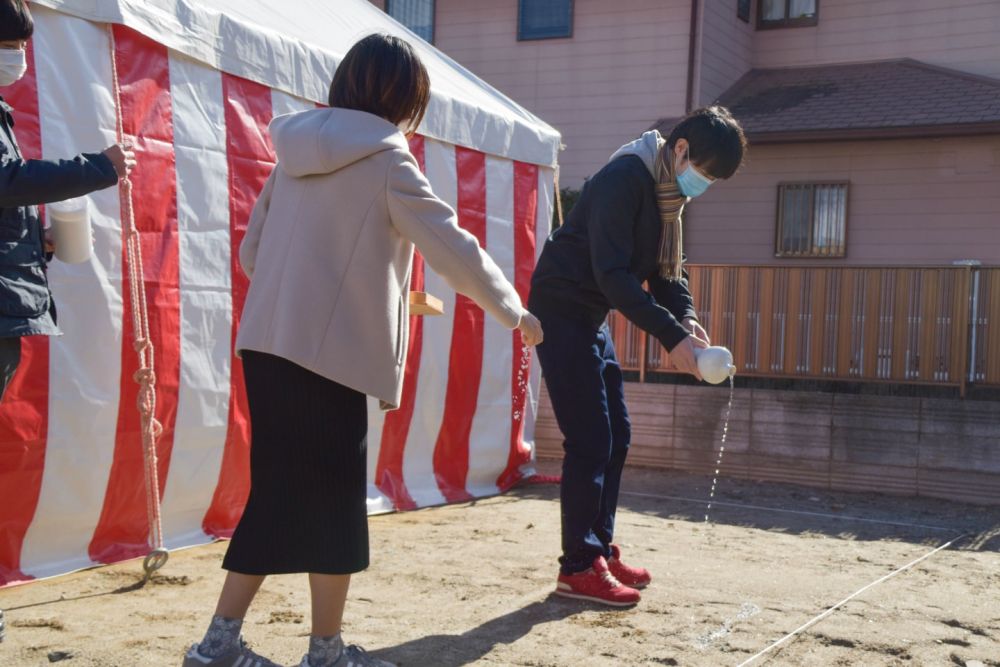 福岡県糸島市04　注文住宅建築現場リポート①　～地鎮祭～