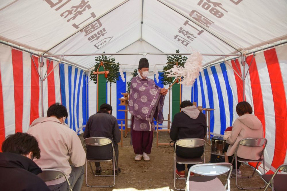 福岡県糸島市04　注文住宅建築現場リポート①　～地鎮祭～