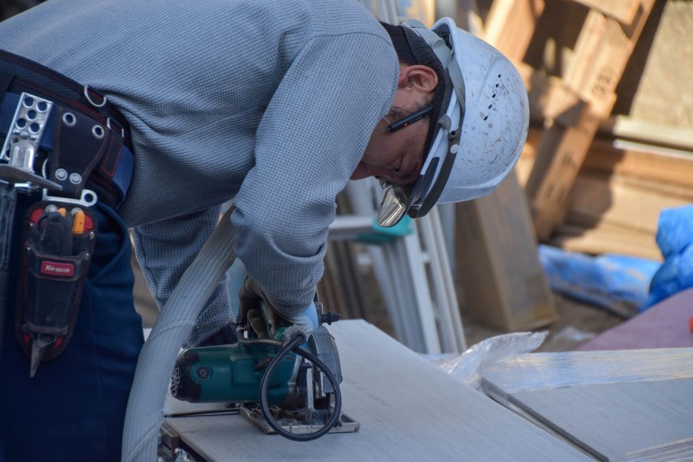 福岡県小郡市05　注文住宅建築現場リポート⑦　～木工事・石膏ボード貼り～