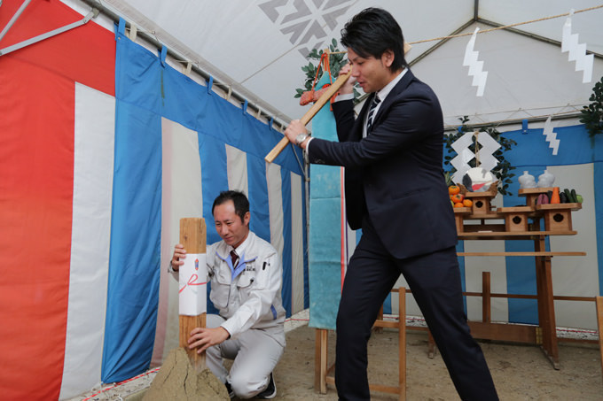 福岡市南区柏原04　注文住宅建築現場リポート①　～地鎮祭～