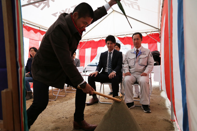 「福岡市南区柏原04」注文住宅現場リポート①【地鎮祭】
