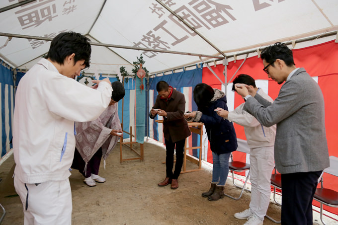 福岡市南区柏原04　注文住宅建築現場リポート①　～地鎮祭～