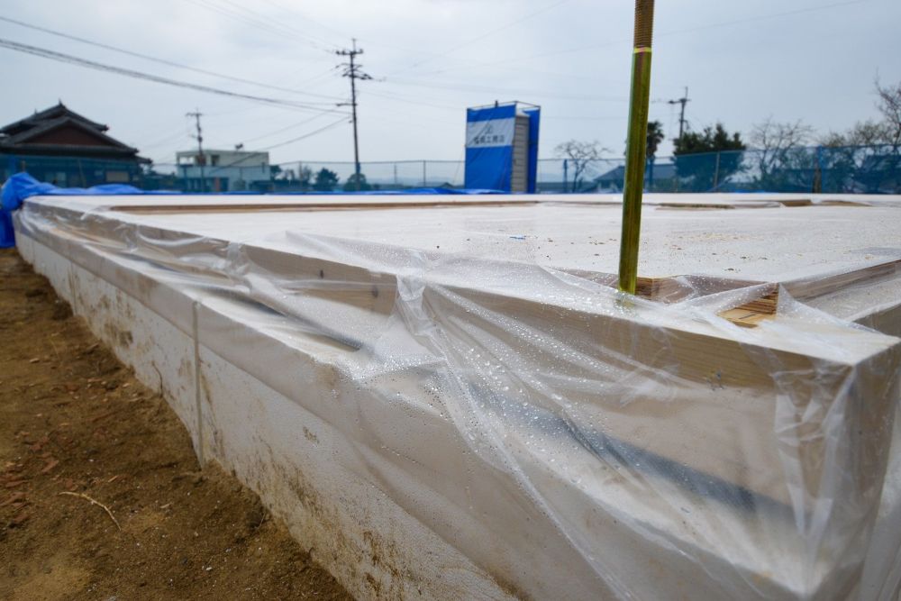 「福岡市西区飯氏01」注文住宅現場リポート④【木工事】【土台敷き】