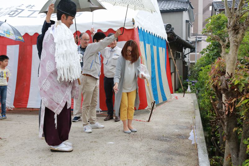 福岡市南区五十川01　注文住宅建築現場リポート①　～地鎮祭～