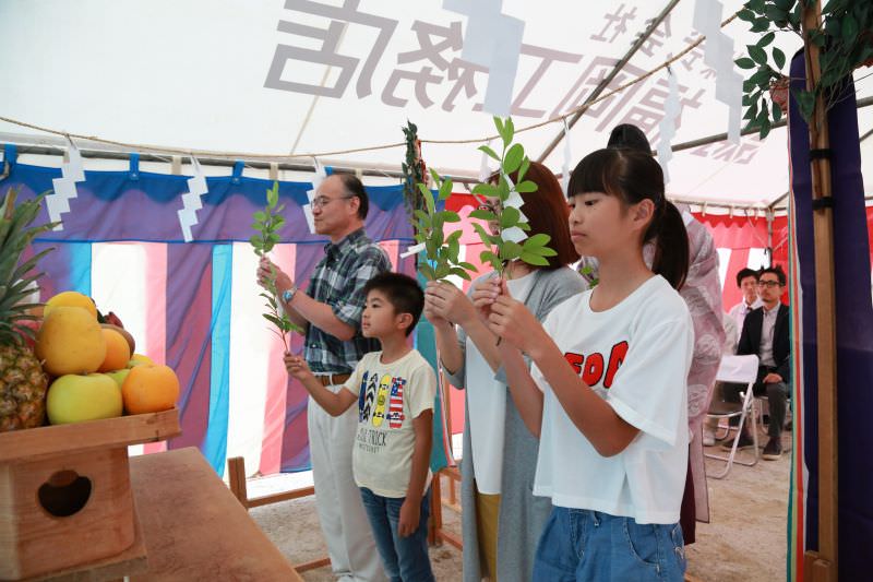 福岡市南区五十川01　注文住宅建築現場リポート①　～地鎮祭～