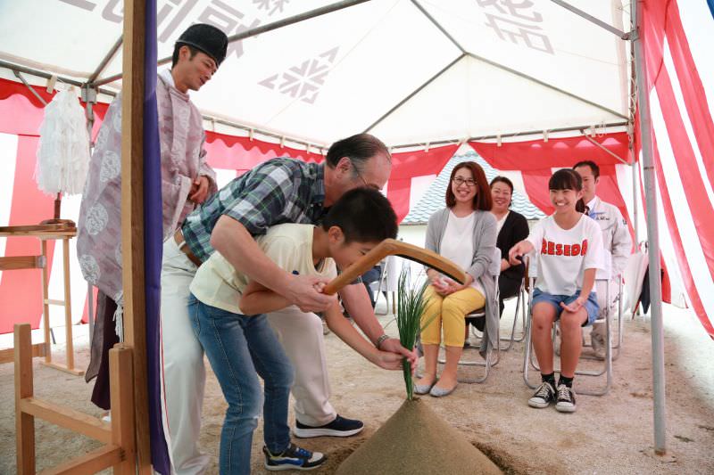 福岡市南区五十川01　注文住宅建築現場リポート①　～地鎮祭～