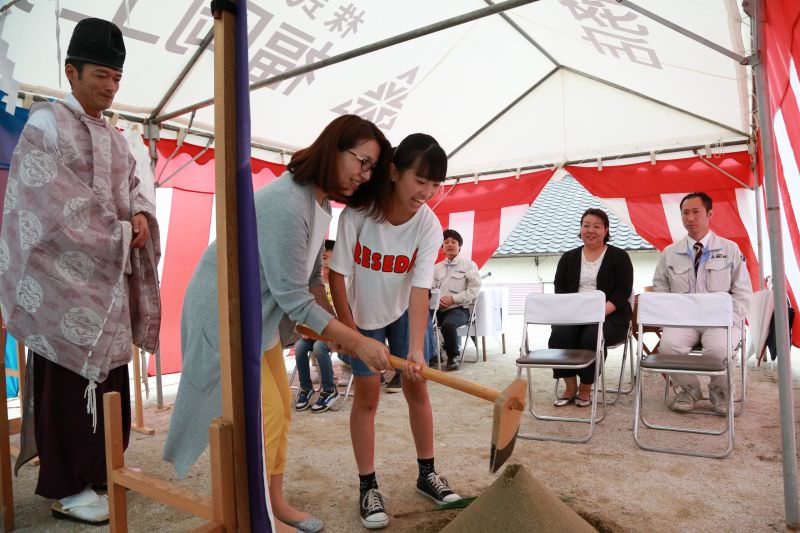 福岡市南区五十川01　注文住宅建築現場リポート①　～地鎮祭～