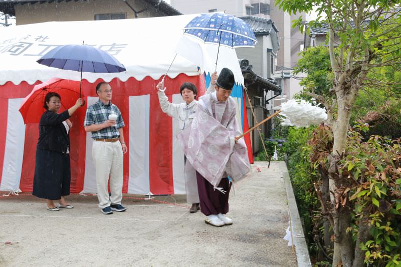 福岡市南区五十川01　注文住宅建築現場リポート①　～地鎮祭～