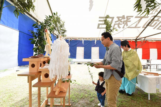 福岡市東区04　注文住宅建築現場リポート①　～地鎮祭～