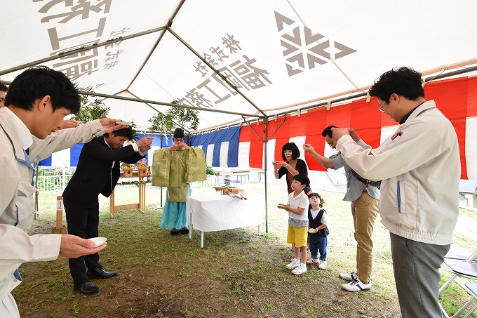 「福岡市東区04」注文住宅現場リポート①【地鎮祭】