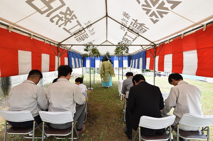 福岡市東区04　注文住宅建築現場リポート①　～地鎮祭～