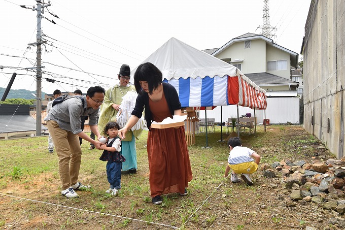 福岡市東区04　注文住宅建築現場リポート①　～地鎮祭～